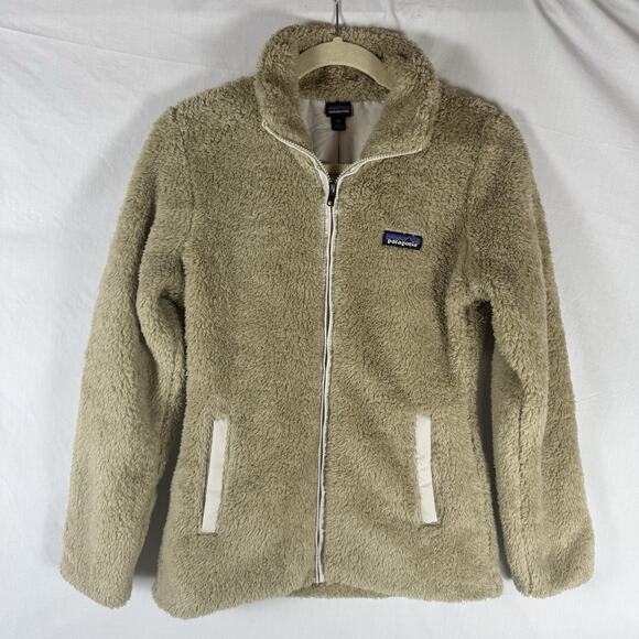 Patagonia Los Gatos Fleece Jacket XS Beige/Khaki High Pile Full Zip Outdoor - Picture 1 of 12